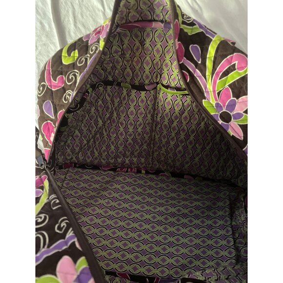 Vera Bradley Floral Quilted Duffle Bag & Tote Set Travel Pink Brown Large - Picture 6 of 13
